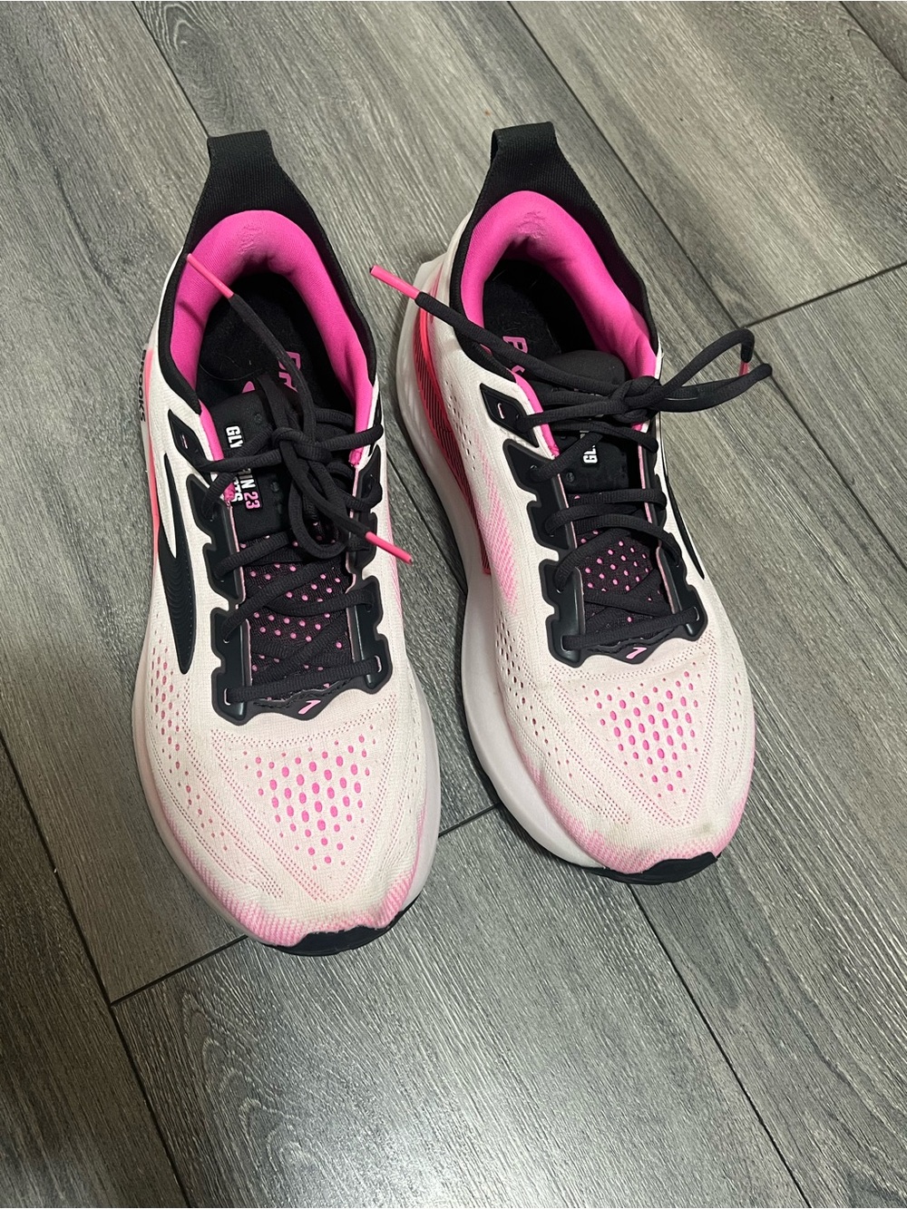 Brooks Women's Running Sneakers in Pink and Black - Picture 2 of 8